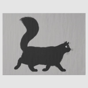 Walking Black Cat   Cool Kitty Lover's Tissue Paper