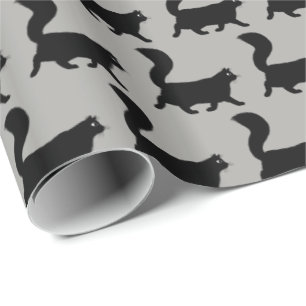 Walking Black Cats Pattern   Cool Kitty Lover's Wrapping Paper