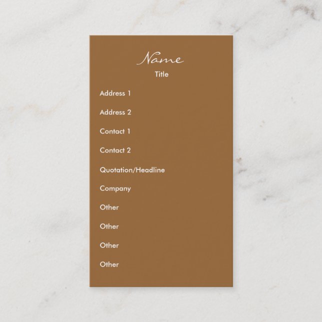 Walking Business Card (Front)