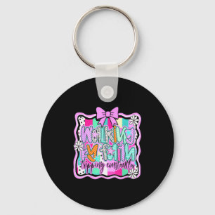 Walking By Faith Tripping Constantly Christian Bib Keychain