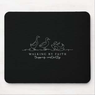 Walking By Faith Tripping Constantly Funny Christi Mouse Pad