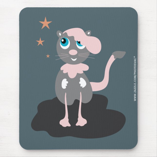 Walking Cat Mouse Pad (Front)