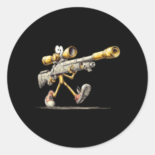 Walking Costume for Precision Lovers Classic Round Sticker