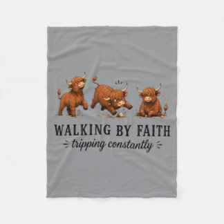 Walking Design Fleece Blanket