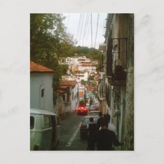 Walking down the mountain side in Taxco Postcard