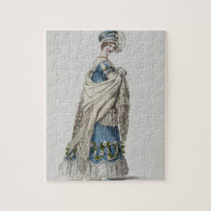 Walking dress, fashion plate from Ackermann's Repo Jigsaw Puzzle