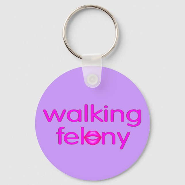 Walking Felony Keychain (Front)