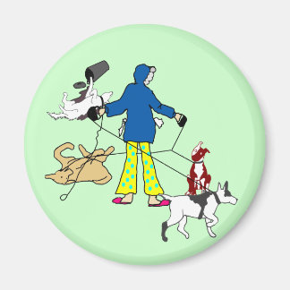 Walking Flyball Dogs Magnet