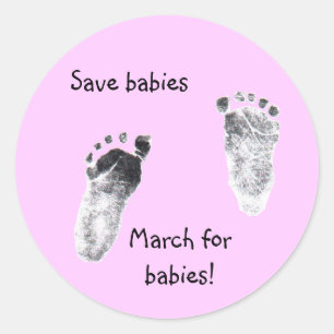 Walking for a cause classic round sticker