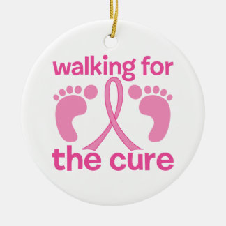 Walking For The Cure Ceramic Ornament