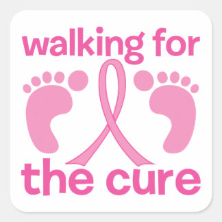 Walking For The Cure Square Sticker