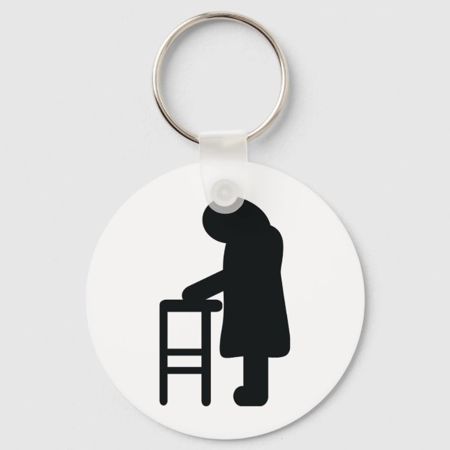 walking frame granny keychain (Front)