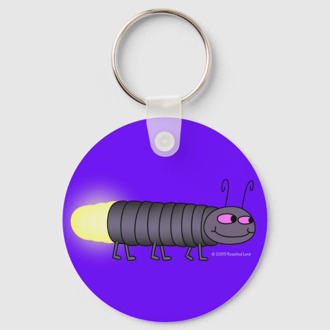Walking Glowworm Keychain (Front)