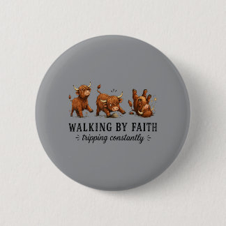 Walking Graphic 2 Inch Round Button