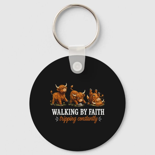 Walking Graphic Keychain (Front)