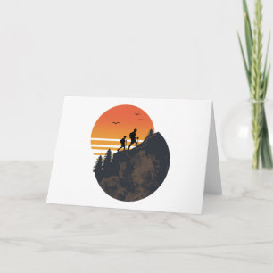 Walking Hiking Mountain Card