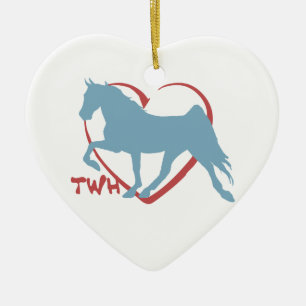 Walking Horse Lover Ceramic Ornament