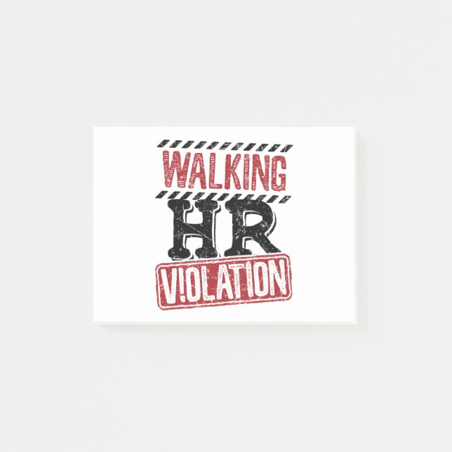 Walking HR Violation Human Resources Nightmare Post-it Notes (Front)
