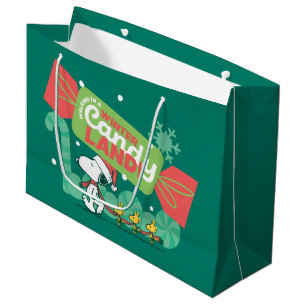 Walking In A Winter Candy Land! Large Gift Bag