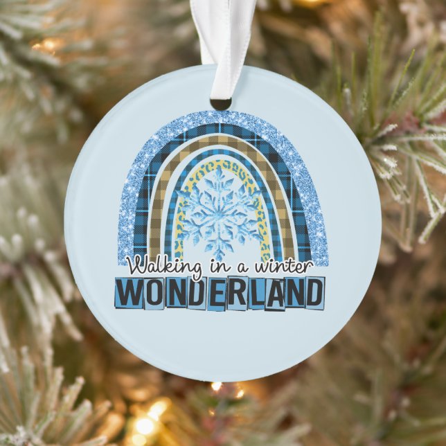 Walking in a Winter Wonderland | Blue Rainbow Ornament (Tree)