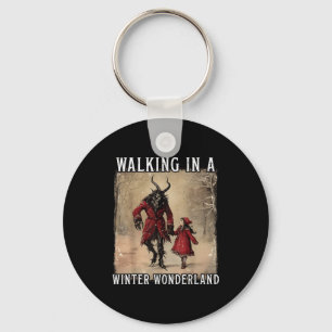 Walking In A Winter Wonderland Krampus Creepy Horr Keychain