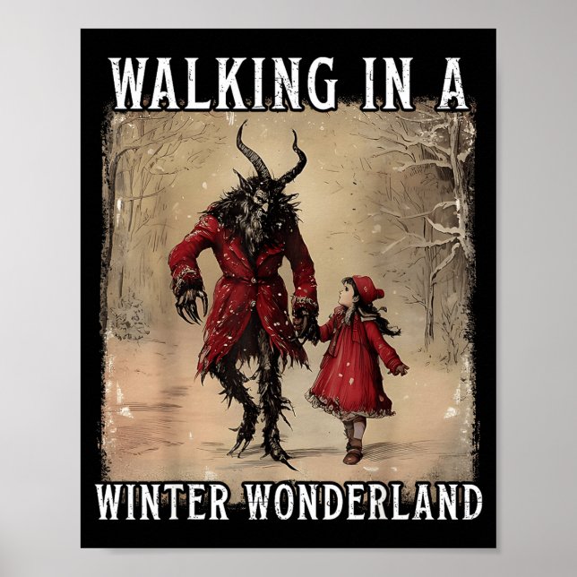 Walking In A Winter Wonderland Krampus Creepy Horr Poster (Front)
