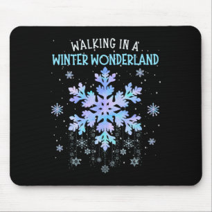Walking In A Winter Wonderland Tie Dye Snowflake C Mouse Pad