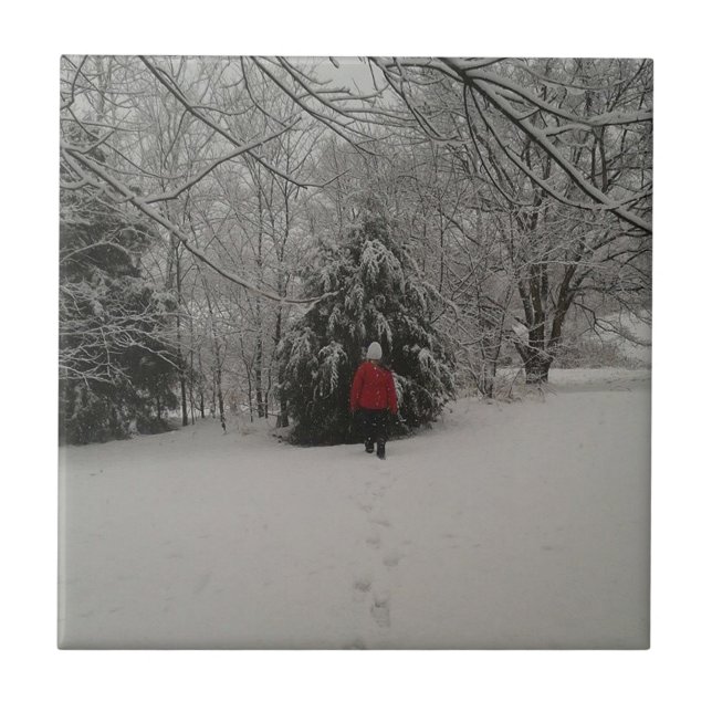 Walking In A Winter Wonderland Tile (Front)