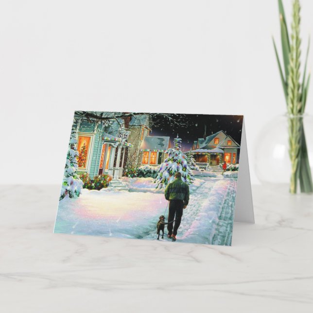 Walking In The Snow Holiday Card (Front)