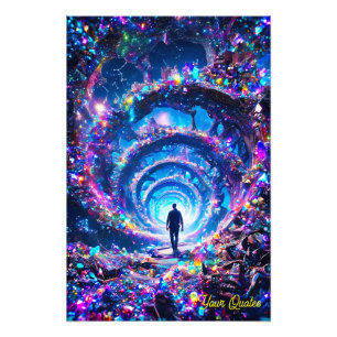 Walking Into Infinity Mystical Gem Tunnel Photo Print