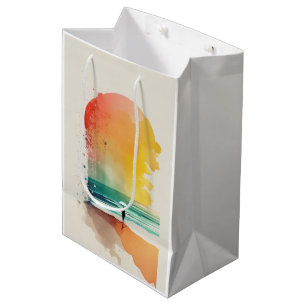 Walking into the Waves Abstract Beach Art  Medium Gift Bag