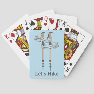 walking is the best medic Hippocrates hiking pulse Playing Cards