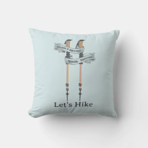 walking is the best medic Hippocrates hiking pulse Throw Pillow