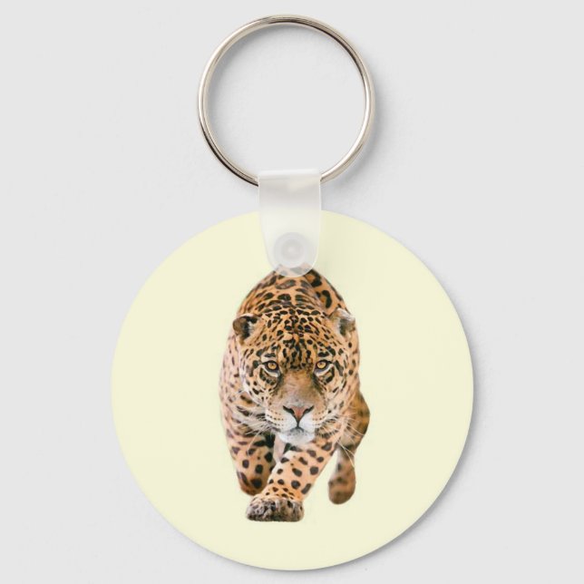 Walking Jaguar Eyes Keychain (Front)