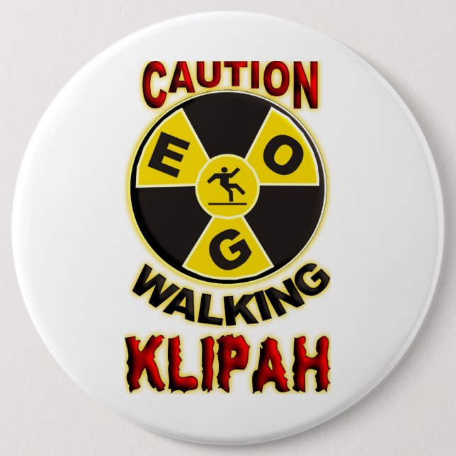 Walking Klipah 6 Inch Round Button (Front)