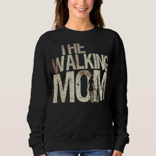 Walking Mom Zombie Woman And Kid Mother's Day Apoc Sweatshirt