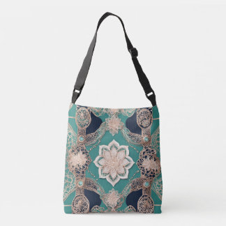 Walking on Green AI art Crossbody Bag