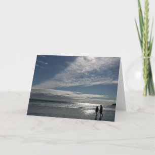 Walking on the Ocean Beach Card