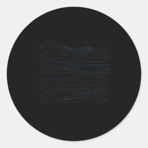 Walking On Water Boho Christian Retro Christian Fa Classic Round Sticker