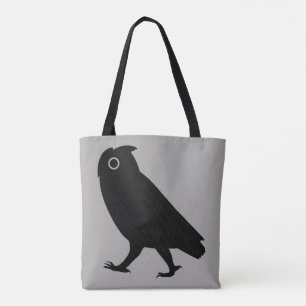 Walking Owl   Funny Cool Wildlife Black and Grey Tote Bag