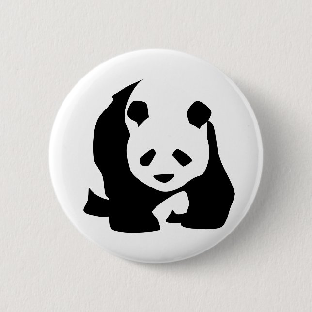 Walking Panda 2 Inch Round Button (Front)
