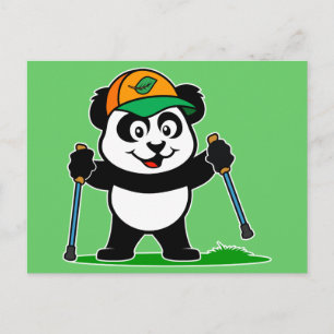 Walking Panda Postcard