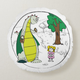 Walking / Passejant Round Pillow