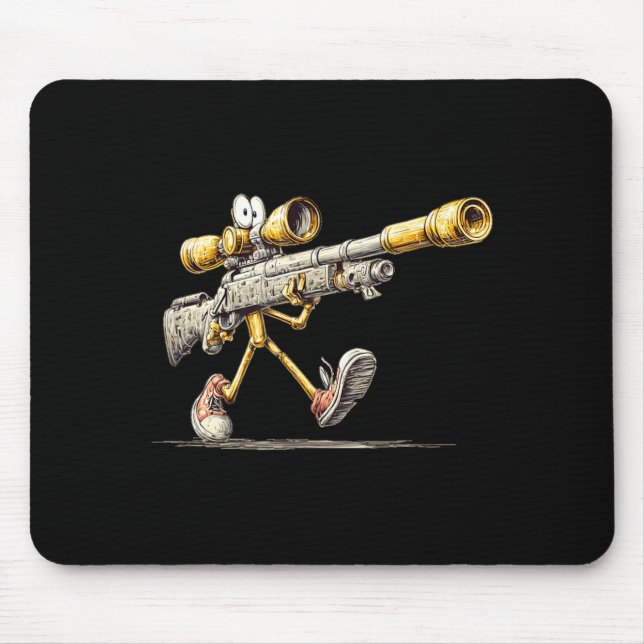 Walking Rifle Gun Costume for Precision Sniper Mouse Pad (Front)