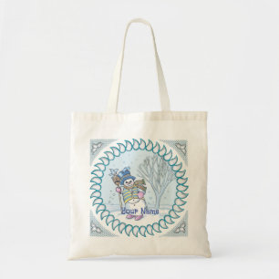 walking Snowman tote bags