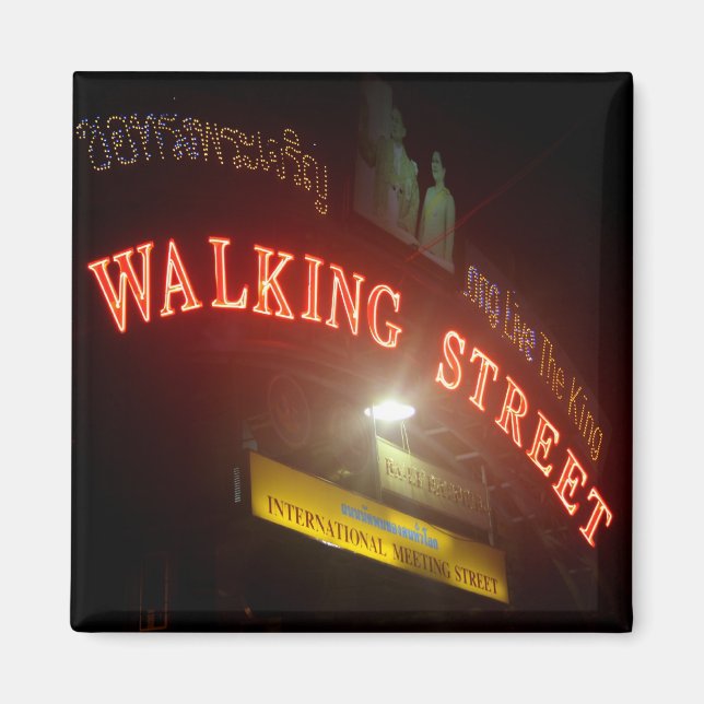 Walking Street Sign Magnet (Front)
