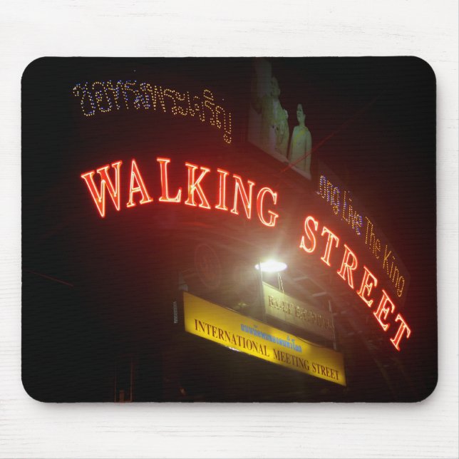 Walking Street Sign Mouse Pad (Front)