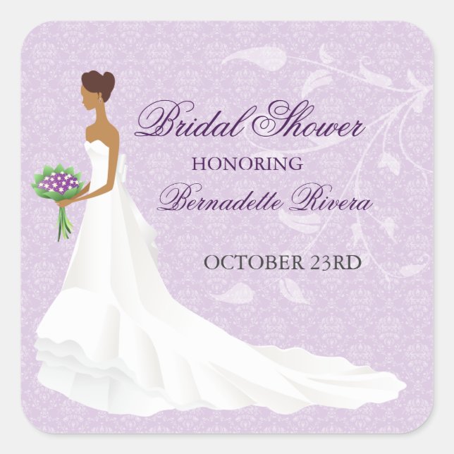 Walking the Aisle Bridal Shower Sticker (Front)
