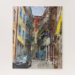 Walking the back Alley Porto- Portugal Jigsaw Puzzle