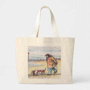 Walking the dog - 02 large tote bag